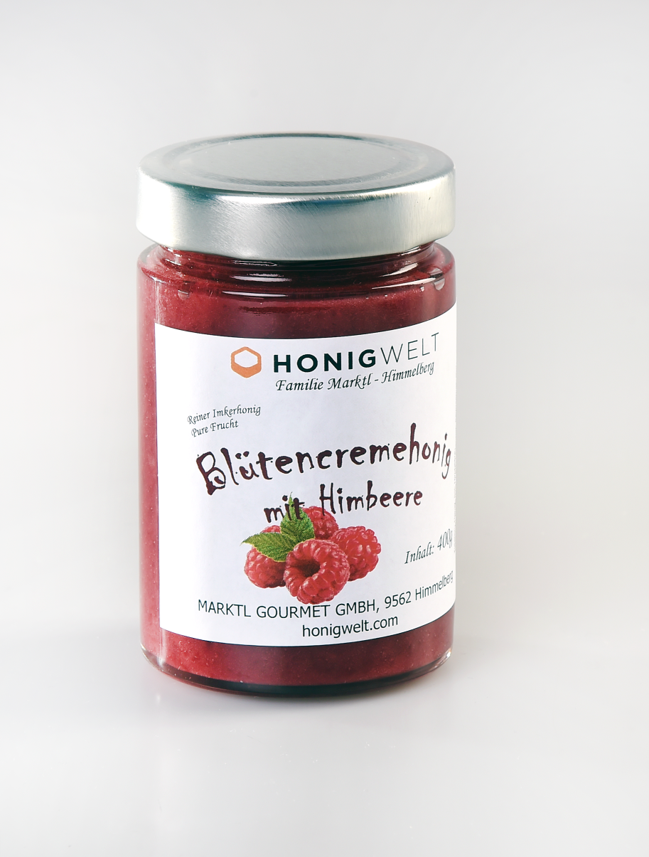 Blütencremehonig mit Himbeere