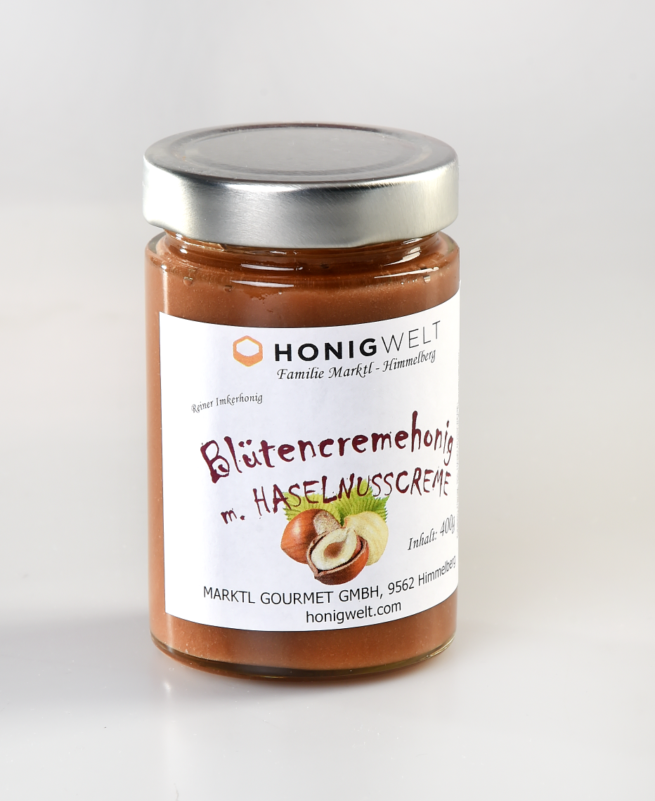 Blütencremehonig mit Haselnusscreme