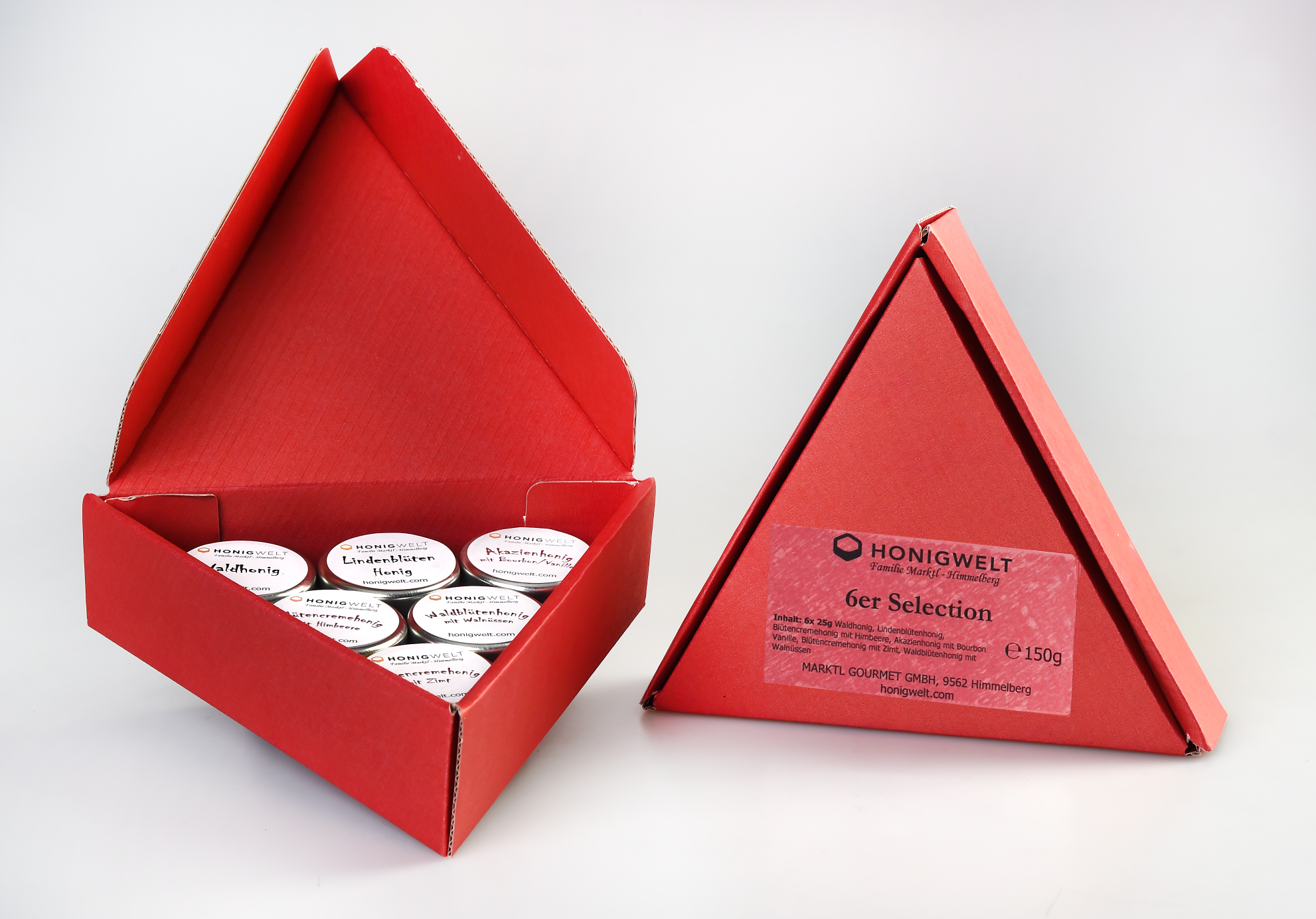 6er Minis Honig Triangel als Geschenk